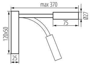 Kanlux 32518 - LED гъвкава настолна лампа TONIL LED/3,3W/230V бяла/златна