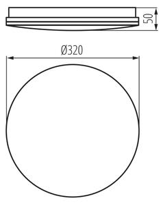 Kanlux 39741 - LED плафон за баня ENELO LED/17W/230V Ø 32 см IP44