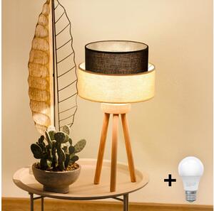 Brilagi - LED настолна лампа BOHO стил 1xE27/15W/230V кремава/кафява