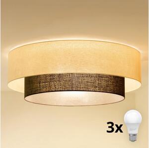 Brilagi - LED таванно осветително тяло BOHO стил 3xE27/15W/230V Ø 80 см кремаво/кафяво