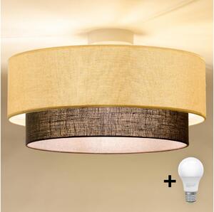 Brilagi - LED таванно осветително тяло BOHO STYLE 1xE27/15W/230V Ø 40 см кремаво/кафяво