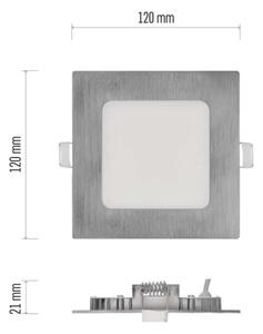 Вградено таванно LED осветително тяло NEXXO LED/7W/230V 3000/3500/4000K сребристо 12x12 cm