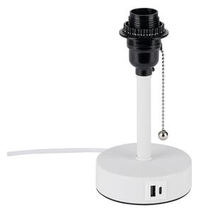 Brilagi - Настолна лампа с USB порт TABLON 1xE27/25W/230V бяла