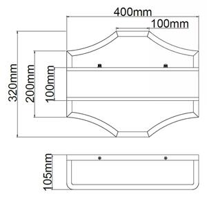 Open Design OR84832 - Стенно осветително тяло GERDO 2xE14/12W/230V златно/бяло