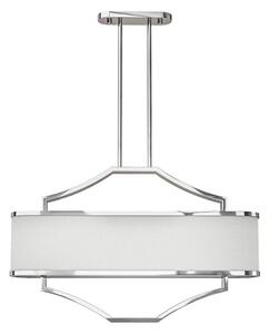 Open Design OR84849 - Полилей на штанга GERDO OVALE 6xE14/12W/230V лъскав хром/бял
