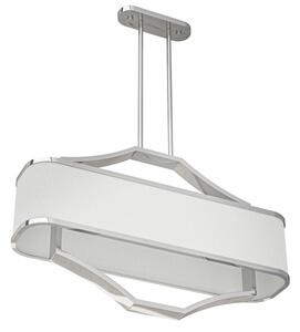 Open Design OR84849 - Полилей на штанга GERDO OVALE 6xE14/12W/230V лъскав хром/бял