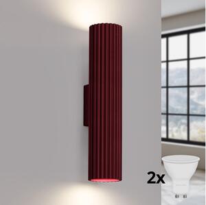 Brilagi - LED стенна лампа CRESTO 2xGU10/10W/230V 30 cm бордо