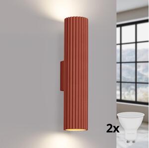 Brilagi - LED стенен аплик CRESTO 2xGU10/10W/230V 30 см червен