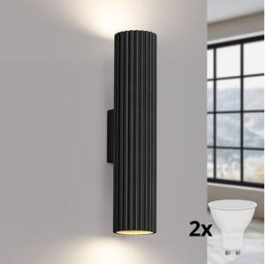 Brilagi - LED стенен аплик CRESTO 2xGU10/10W/230V 30 cm черен