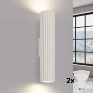 Brilagi - LED стенна лампа CRESTO 2xGU10/10W/230V 30 см кремава