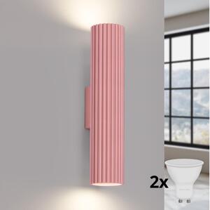 Brilagi - LED стенно осветително тяло CRESTO 2xGU10/10W/230V 30 см розово