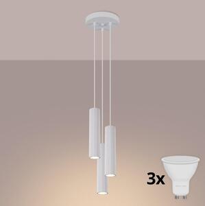 Brilagi - LED полилей на кабел CRESTO 3xGU10/10W/230V бял