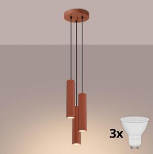 BRILAGI - LED полилей на кабел CRESTO 3xGU10/10W/230V оранжев