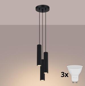 Brilagi - LED полилей на кабел CRESTO 3xGU10/10W/230V черен