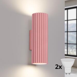 Brilagi - LED стенно осветително тяло CRESTO 2xGU10/10W/230V 20 cm розово