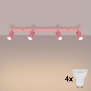 Brilagi - LED точково осветително тяло CRESTO 4xGU10/10W/230V розово