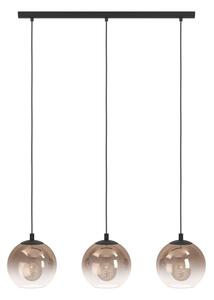 Eglo 901924 - Висящ полилей на кабел ARISCANI 3xE27/60W/230V черен/бежов/димчат