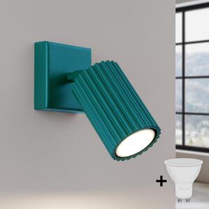 Brilagi - LED настенно насочващо осветително тяло CRESTO 1xGU10/10W/230V тюркоазено