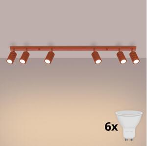Brilagi - LED точково осветително тяло CRESTO 6xGU10/10W/230V червено