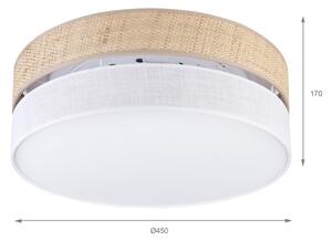 Плафон SIRJA BOHO 2xE27/15W/230V Ø 45 см бежово/бяло