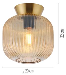 Schöner Wohnen 13574-27 - Плафон NAMI 1xE27/25W/230V Ø 20 см златист/бежов