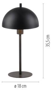 Schöner Wohnen 11726-18 - Настолна лампа ALI 1xE14/15W/230V черна