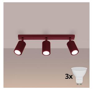Brilagi - LED точково осветително тяло CRESTO 3xGU10/10W/230V бордо