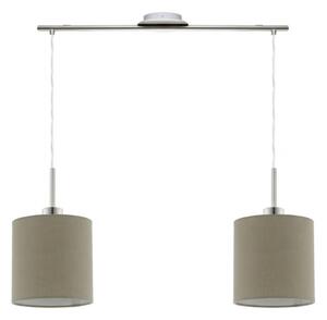 Eglo - LED полилей на кабел TUNJA 2xE27/60W/230V таупе