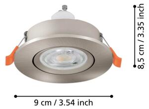 Eglo 902258 - LED вградено точково осветително тяло BARRANCO 1xGU10/4,5W/230V хром