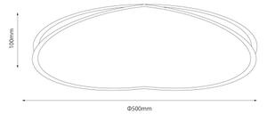 Таванно LED осветително тяло HALO, 38W, 230V, Ø 50 см, черно
