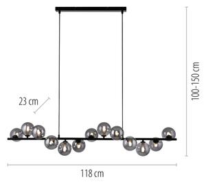 Schöner Wohnen 14504-18 - LED полилей на кабел DUBAI 13xG9/3W/230V черен/опушен