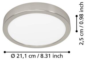 Eglo 901316 -LED таванно осветително тяло FUEVA LED/11,5W/230V 2700/4000/6500K диам.21,1cm хром