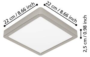 Eglo 901321 -LED таванно осветително тяло FUEVA LED/10,5W/230V 2700/4000/6500K 22x22 cm хром