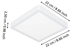 Eglo 901336 - LED таванно осветително тяло за баня FUEVA LED/10,5W/230V 22x22cm IP44 бяло