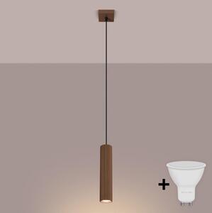 Brilagi - LED полилей на кабел CRESTO 1xGU10/10W/230V кафяв