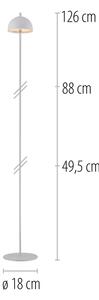 Schöner Wohnen 19245-16 - Димируема LED подова лампа BELLIS LED/2,5W/5V IP54 бяла