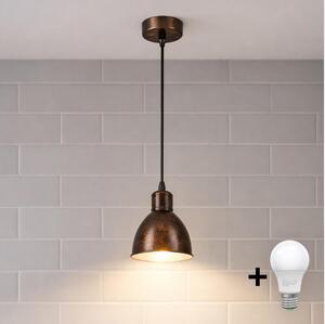 Brilagi - LED полилей на кабел RIDDY 1xE27/60W/230V меден/патина