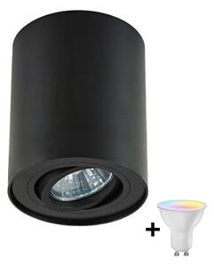 Zuma Line 20038-BK-N - LED RGBW димируемо точково осветително тяло RONDOO 1xGU10/4,8W/230V черно + дистанционно управление
