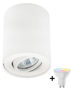 Zuma Line 20038-WH - димируемо LED RGBW точково осветително тяло RONDOO 1xGU10/4,8W/230V бяло+дистанционно управление