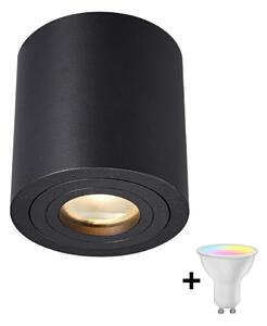 Zuma Line ACGU10-159-N - LED RGBW димиращо точково осветително тяло 1xGU10/4,8W/230V IP44 черно + дистанционно управление