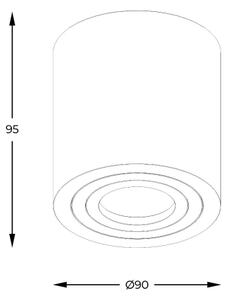 Zuma Line ACGU10-159-N - LED RGBW димиращо точково осветително тяло 1xGU10/4,8W/230V IP44 черно + дистанционно управление