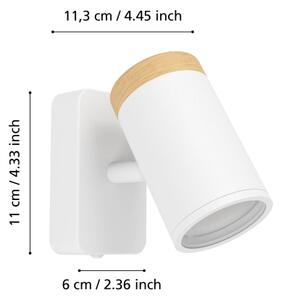 Eglo 300003 - Стенно точково осветително тяло за баня CONSUMA 1xGU10/3W/230V IP44 бяло/бежово