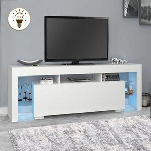 ТВ шкаф Stilo TopMebel от меламин в бял цвят 150x37x52cm