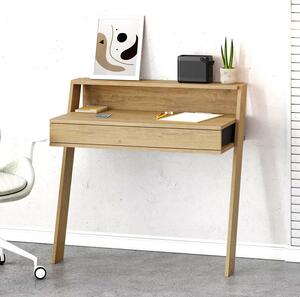 Офис бюро Cowork TopMebel от меламин в цвят дъб 94x50x91cm