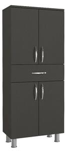 Многофункционален шкаф Montana TopMebel от меламин в антрацит цвят 59,4x31,5x140см