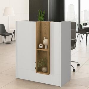 Bonveno TopMebel меламиново бюро за рецепция в бял - сепет дъб цвят 90x43.2x110cm