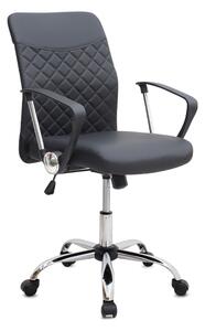 Офис стол Avelon TopMebel с PU кожа в черен цвят 60x56x94/103cm