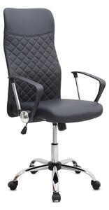 Офис стол Novaro TopMebel с PU кожа в черен цвят 61x68x111/121cm