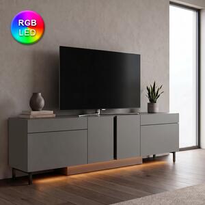 Arlen TopMebel меламинов ТВ шкаф с RGB LED в антрацит цвят 180x32x50cm