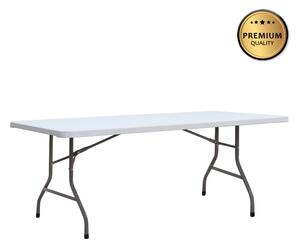 Capri TopMebel сгъваема маса за конференции - едно цяло, цвят ледено бяло, 198x90x74cm
